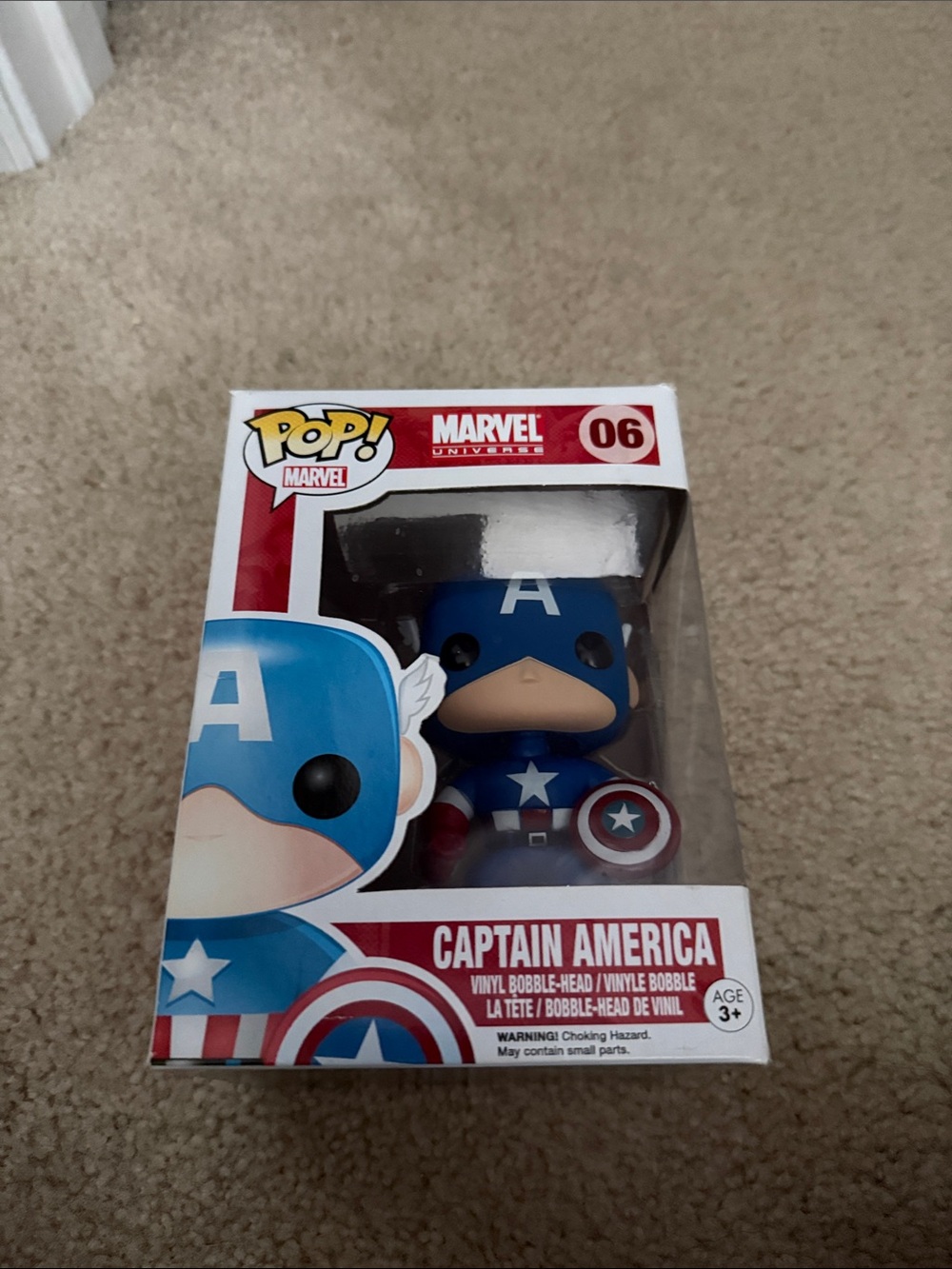 Funko Captain America Pop! Vinyl Figure - Blue, Red, White